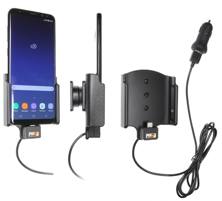 Brodit Aktiv holder med USB-kabel og cigarettadapter, Samsung Galaxy S8+  i gruppen Billyd / Smartphone til bilen / Mobilholdere hos BRL (240521967)