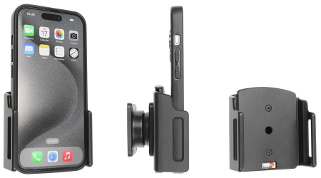 Brodit Passiv holder med kuleledd, Apple iPhone 15/15 Pro/16/16 Pro/16e i gruppen Billyd / Smartphone til bilen / Mobilholdere hos BRL (240711376)