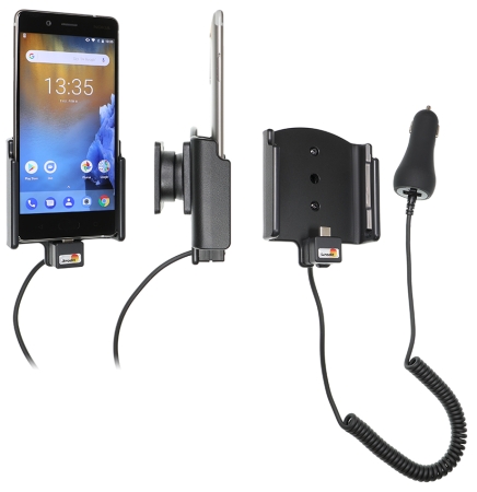 Brodit Aktiv holder med cigarettkontakt, Nokia 8  i gruppen Billyd / Smartphone til bilen / Mobilholdere hos BRL (240712030)