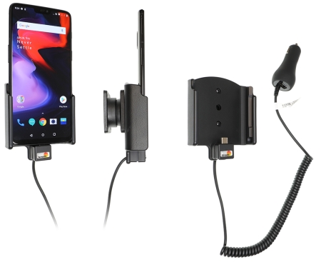 Brodit Aktiv holder med cigarettkontakt, OnePlus 6/6T i gruppen Billyd / Smartphone til bilen / Mobilholdere hos BRL (240712059)
