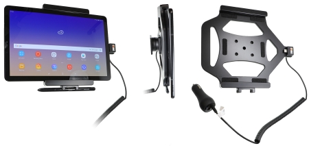 Brodit Aktiv holder med cigarettkontakt, Samsung Galaxy Tab S4 10.5 SM-T830/SM-T835  i gruppen Billyd / Smartphone til bilen / Mobilholdere hos BRL (240712077)