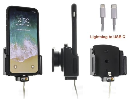Brodit Holder for Kabeltilkobling, Apple iPhone 11/11 Pro/X/XR/Xs i gruppen Billyd / Smartphone til bilen / Mobilholdere hos BRL (240716013)