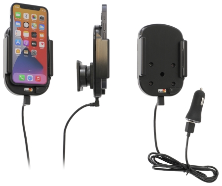 Brodit Qi trådløs aktiv mobilholder med billader, Apple iPhone 12 Mini i gruppen Nyheter hos BRL (240718234)