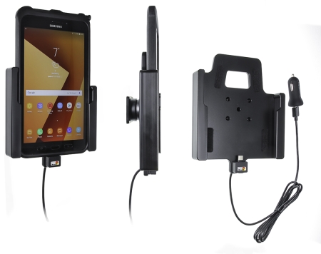 Brodit Aktiv holder med USB-kabel og cigarettadapter, Samsung Galaxy Tab Active 2 SM-T390/SM-T395/3 SM-T570/SM-T575 i gruppen Billyd / Smartphone til bilen / Mobilholdere hos BRL (240721002)