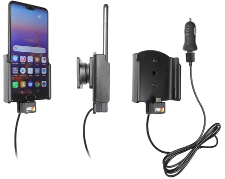 Brodit Aktiv holder med USB-kabel og cigarettadapter, Huawei P20  i gruppen Billyd / Smartphone til bilen / Mobilholdere hos BRL (240721058)
