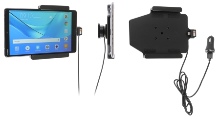 Brodit Aktiv holder med USB-kabel og cigarettadapter, Huawei MediaPad