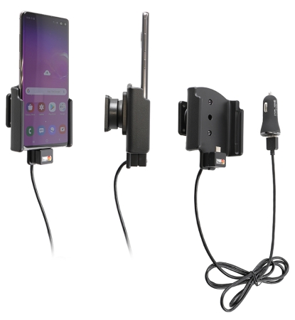 Brodit Aktiv holder med USB-kabel og cigarettadapter, Samsung Galaxy S10+  i gruppen Billyd / Smartphone til bilen / Mobilholdere hos BRL (240721116)