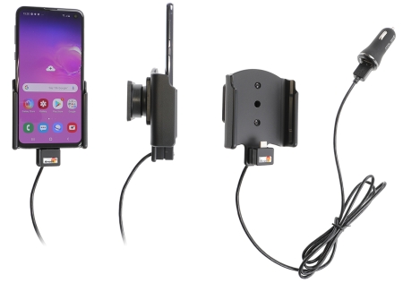 Brodit Aktiv holder med USB-kabel og cigarettadapter, Samsung Galaxy S10e  i gruppen Billyd / Smartphone til bilen / Mobilholdere hos BRL (240721117)