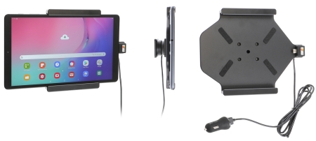 Brodit Aktiv holder med USB-kabel og cigarettadapter, Samsung Galaxy Tab A 10.1 (2019) SM-T510/SM-T515  i gruppen Billyd / Smartphone til bilen / Mobilholdere hos BRL (240721132)