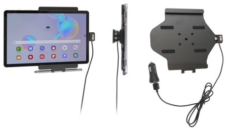 Brodit Aktiv holder med USB-kabel og cigarettadapter, Samsung Galaxy Tab S6 10.5 SM-T860/SM-T865  i gruppen Billyd / Smartphone til bilen / Mobilholdere hos BRL (240721166)