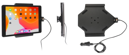 Brodit Aktiv holder med USB-kabel og cigarettadapter, Apple iPad 10.2 7th Gen (A2197, A2198, A2200)/8th Gen (A2428, A2429, A2430, A2270)/9th Gen (A2602, A2603, A2604, A2605) i gruppen Billyd / Smartphone til bilen / Mobilholdere hos BRL (240721168)