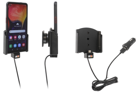 Brodit Aktiv holder med USB-kabel og cigarettadapter, Samsung Galaxy Xcover Pro SM-G715  i gruppen Billyd / Smartphone til bilen / Mobilholdere hos BRL (240721178)