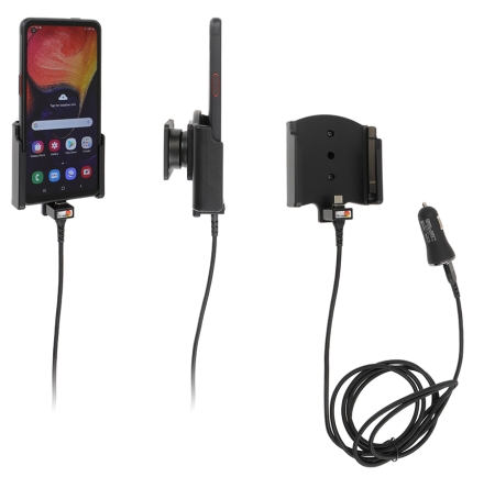Brodit Aktiv holder med USB-kabel og cigarettadapter, Samsung Galaxy Xcover Pro SM-G715  i gruppen Billyd / Smartphone til bilen / Mobilholdere hos BRL (240721179)