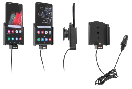 Brodit Aktiv holder med USB-kabel og cigg-adapter, Samsung Galaxy S20 Ultra 5G (SM-G988B)/S21 Ultra 5G SM-G9988/DS i gruppen Billyd / Smartphone til bilen / Mobilholdere hos BRL (240721192)
