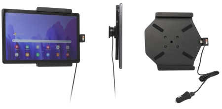 Brodit Aktiv holder med USB-kabel og cigarettadapter, Samsung Galaxy Tab A7 10.4 (2020) SM-T500/SM-T505  i gruppen Billyd / Smartphone til bilen / Mobilholdere hos BRL (240721229)