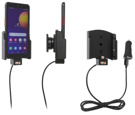 Brodit Aktiv holder med USB-kabel og cigarettadapter, Samsung Galaxy Xcover 5  i gruppen Billyd / Smartphone til bilen / Mobilholdere hos BRL (240721242)