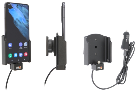 Brodit Aktiv holder med USB-kabel og cigarettadapter, Samsung Galaxy S21 5G SM-G991B/SM-G991B/DS  i gruppen Billyd / Smartphone til bilen / Mobilholdere hos BRL (240721244)