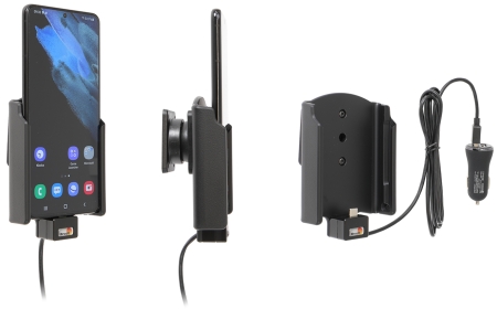 Brodit Aktiv holder med USB-kabel og cigarettadapter, Samsung Galaxy S21+ 5G SM-G996B/SM-G996B/DS  i gruppen Billyd / Smartphone til bilen / Mobilholdere hos BRL (240721245)