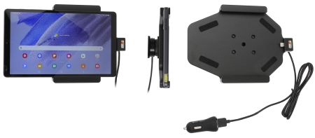 Brodit Aktiv holder med USB-kabel og cigg-adapter, Samsung Galaxy Tab A7 Lite SM-T220/SM-T225  i gruppen Billyd / Smartphone til bilen / Mobilholdere hos BRL (240721264)