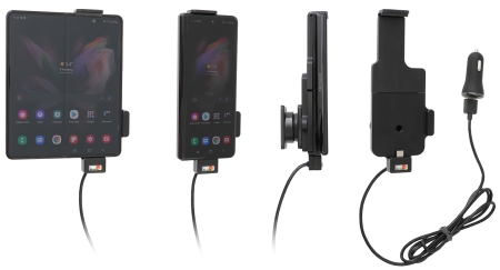 Brodit Aktiv holder med USB-kabel og cigg-adapter, Samsung Galaxy Z Fold3 5G  i gruppen Billyd / Smartphone til bilen / Mobilholdere hos BRL (240721274)