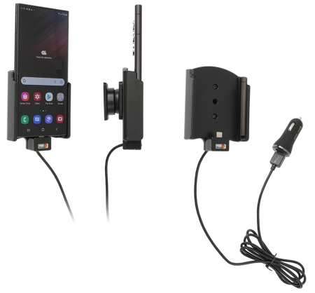 Brodit Aktiv holder med USB-kabel og cigarettadapter, Samsung Galaxy S22 Ultra 5G (SM-S908B/SM-S908B/DS)  i gruppen Nyheter hos BRL (240721291)