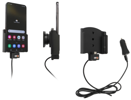 Brodit Aktiv holder med USB-kabel og cigarettadapter, Samsung Galaxy S22+ 5G (SM-S906B/SM-S906B/DS)  i gruppen Billyd / Smartphone til bilen / Mobilholdere hos BRL (240721294)