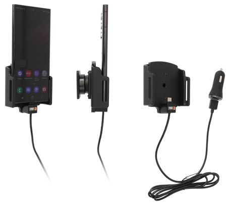 Brodit Aktiv holder med USB-kabel og cigarettadapter, Samsung Galaxy S22 Ultra 5G (SM-S908B/SM-S908B/DS)  i gruppen Billyd / Smartphone til bilen / Mobilholdere hos BRL (240721295)