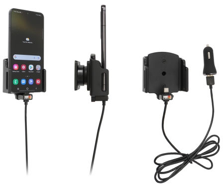Brodit Aktiv holder med USB-kabel og cigarettadapter, Samsung Galaxy S22 5G SM-S901B/SM-S901B/DS  i gruppen Nyheter hos BRL (240721298)