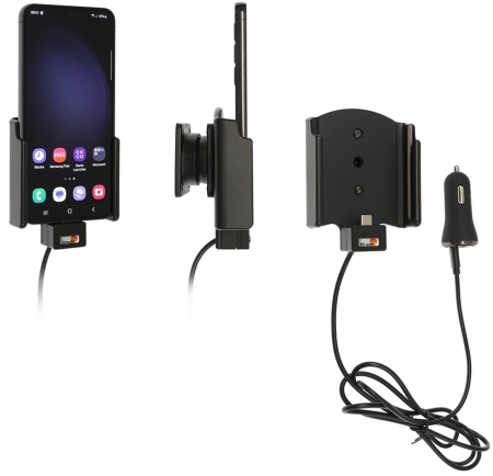 Brodit Aktiv holder med USB-kabel og cigarettadapter, Samsung Galaxy S23 SM-S911B/DS  i gruppen Billyd / Smartphone til bilen / Mobilholdere hos BRL (240721344)
