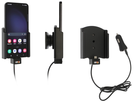 Brodit Aktiv holder med USB-kabel og cigarettadapter, Samsung Galaxy S23+ SM-S916B/DS  i gruppen Billyd / Smartphone til bilen / Mobilholdere hos BRL (240721345)