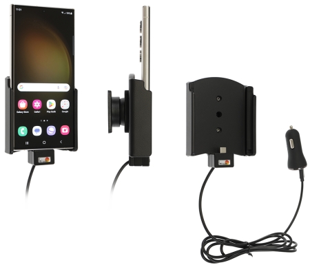 Brodit Aktiv holder med USB-kabel og cigarettadapter, Samsung Galaxy S23 Ultra SM-S918B/DS  i gruppen Billyd / Smartphone til bilen / Mobilholdere hos BRL (240721346)