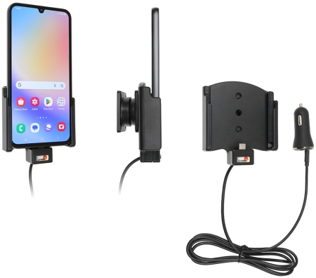 Brodit Aktiv holder med USB-kabel og cigarettadapter, Samsung Galaxy A34 5G  i gruppen Billyd / Smartphone til bilen / Mobilholdere hos BRL (240721378)