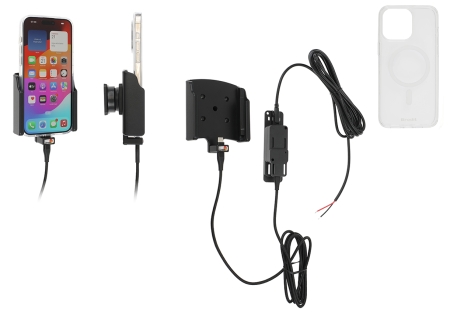 Brodit Mobildeksel med Aktiv holder for fast installasjon, Apple iPhone 15 Pro Max  i gruppen Billyd / Smartphone til bilen / Mobilholdere hos BRL (240727396)