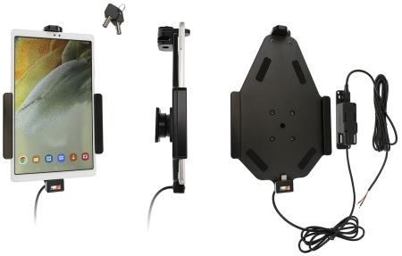 Brodit Holder med nøkkel-lås, Samsung Galaxy Tab A7 Lite SM-T220/SM-T225  i gruppen Billyd / Smartphone til bilen / Mobilholdere hos BRL (240735264)