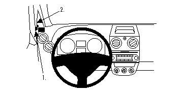 ProClip Monteringsbøyle Mitsubishi Colt 09-14, Venstre i gruppen Billyd / Hva passer i min bil / Mitsubishi hos BRL Electronics (240804300)