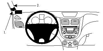 ProClip Monteringsbøyle Hyundai Accent 10-15, Venstre i gruppen Billyd / Hva passer i min bil / Hyundai / Accent / Accent 2005-2008 hos BRL Electronics (240804660)