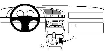 ProClip Monteringsbøyle Mazda 121 96-02, Konsoll i gruppen Billyd / Hva passer i min bil / Mazda / Mazda 121 / Mazda 121 1996-2001 hos BRL Electronics (240832294)