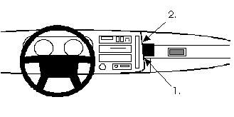 ProClip Monteringsbøyle Volvo 480 ES 86-95, Vinklet i gruppen Billyd / Hva passer i min bil / Volvo / Volvo 440/460/480 hos BRL Electronics (240851504)