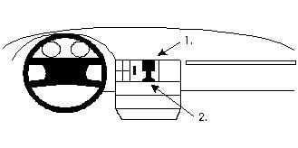 ProClip Monteringsbøyle Audi 100 83-88, Sentrert i gruppen Billyd / Hva passer i min bil / Audi / Audi 100 / Audi 100 hos BRL Electronics (240851510)