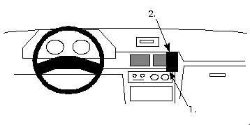 ProClip Monteringsbøyle Mitsubishi Colt/Lancer 89-92, Sentrert i gruppen Billyd / Hva passer i min bil / Mitsubishi hos BRL Electronics (240851842)