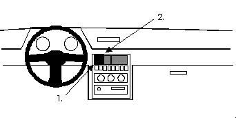 ProClip Monteringsbøyle Hyundai Excel 91-94/Hyundai Pony 91-94, Sentrert i gruppen Billyd / Hva passer i min bil  / Hyundai / Pony / Pony 1985-1991 hos BRL Electronics (240851926)