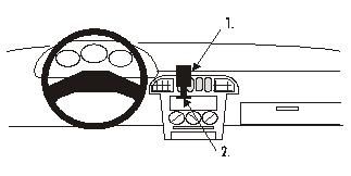 ProClip Monteringsbøyle Nissan Micra 93-97, Sentrert i gruppen Billyd / Hva passer i min bil / Nissan / Micra / Micra K11 1993-2003 hos BRL Electronics (240852038)