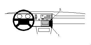 ProClip Monteringsbøyle Volkswagen Golf I 80-84, Vinklet i gruppen Billyd / Hva passer i min bil  / Volkswagen / Caddy / Caddy Mk1 1979-1995 / Övrigt Caddy Mk1 1979-1995 hos BRL Electronics (240852068)