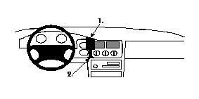 Ford Escort 95-00/Escort Express 98-01, Sentrert i gruppen Billyd / Hva passer i min bil / Ford / Escort / Escort 1995-2001 hos BRL Electronics (240852175)
