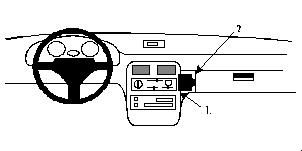 ProClip Monteringsbøyle Kia Sportage 95-98, Vinklet i gruppen Billyd / Hva passer i min bil / Kia / Sportage / Sportage 1995-2004 hos BRL Electronics (240852189)