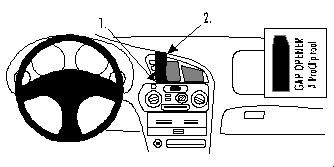ProClip Monteringsbøyle Mitsubishi Colt 96-04/Lancer 96-03, Sentrert i gruppen Billyd / Hva passer i min bil / Mitsubishi / Colt / Colt 2003-2008 hos BRL (240852306)