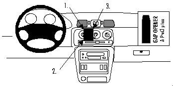 ProClip Monteringsbøyle Nissan Micra 98-02, Sentrert i gruppen Billyd / Hva passer i min bil / Nissan / Micra / Micra K11 1993-2003 hos BRL Electronics (240852604)