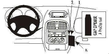 ProClip Monteringsbøyle Mitsubishi Carisma 99-05, Vinklet i gruppen Billyd / Hva passer i min bil  / Mitsubishi hos BRL Electronics (240852712)