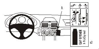 ProClip Monteringsbøyle Toyota MR2 Spyder 00-05, Vinklet i gruppen Billyd / Hva passer i min bil / Toyota / MR2 / MR2 2000-2007 hos BRL Electronics (240852819)