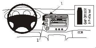 ProClip Monteringsbøyle Honda Civic 4 Dør 01-05/Civic Hybrid 03-05, sentrert i gruppen Billyd / Hva passer i min bil / Honda hos BRL Electronics (240852903)